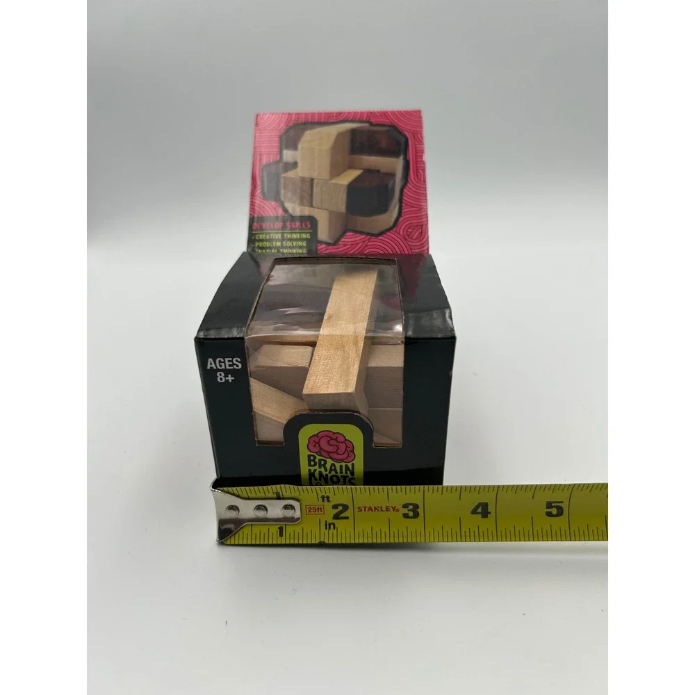 Brain Knots Mind Tangling Handcrafted Wood Puzzle 3D Brain Teaser‎ Ages 8+